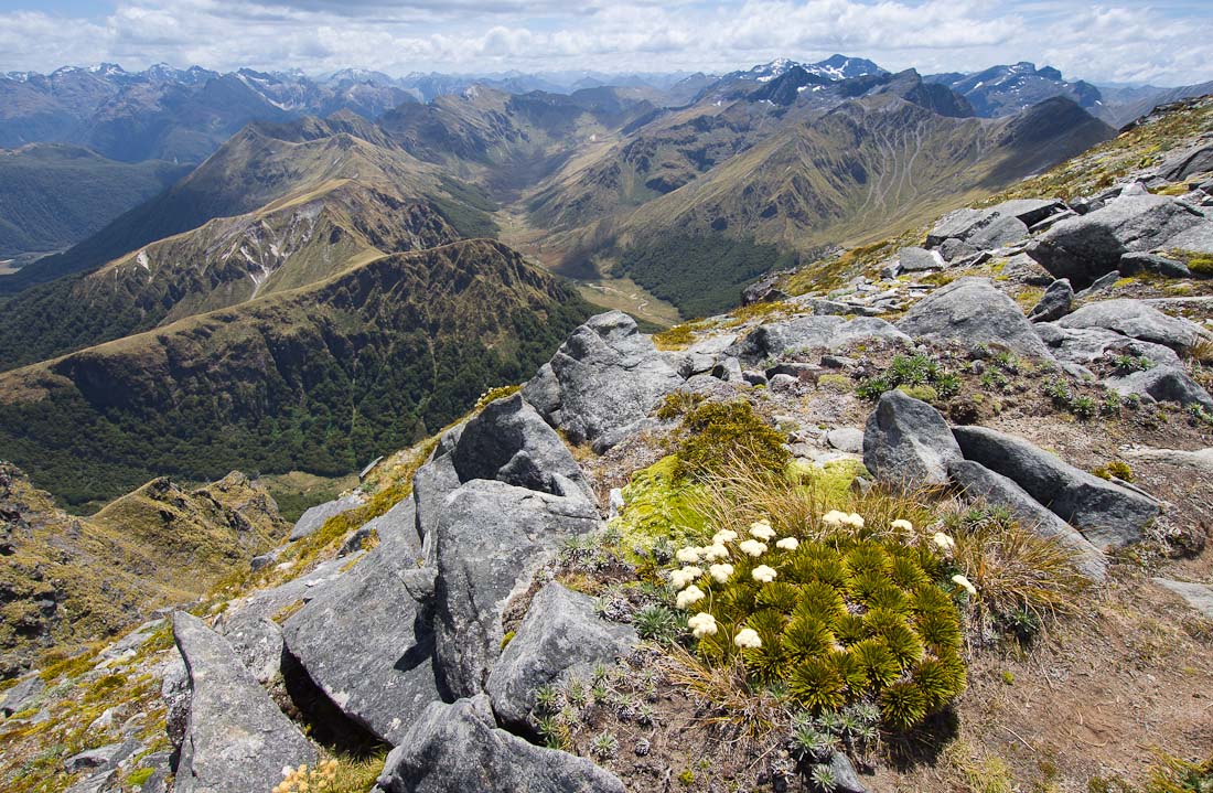 Mt Burns, Hunter Mountains, Fiordland, Nový Zéland